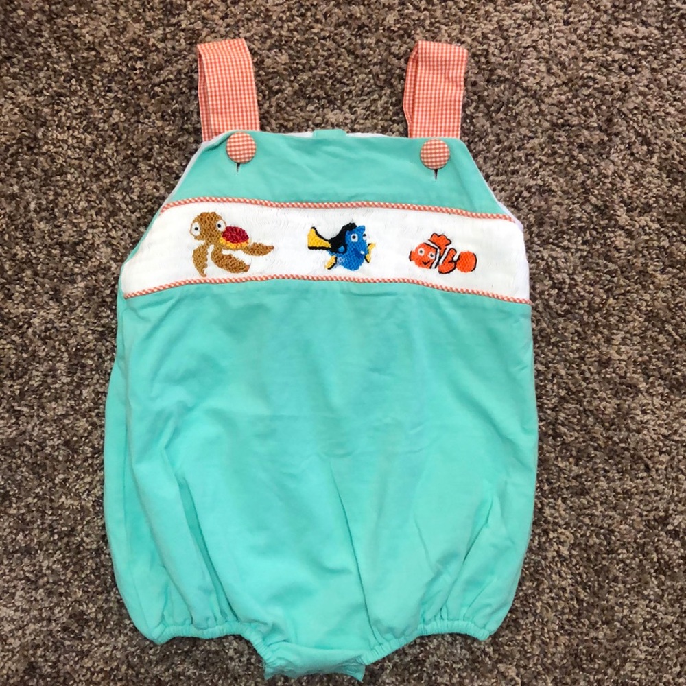 adorable embroidered Finding Nemo onesie